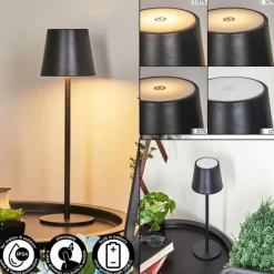 Lampe à poser Allen LED Noir, 1 lumière