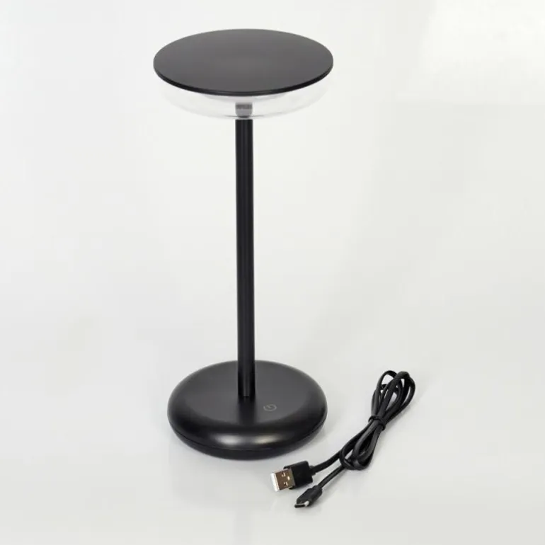 Lampe à poser Baigorrita LED Noir, 1 lumière