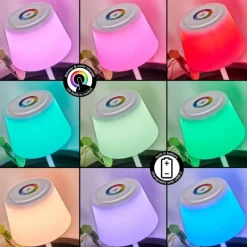 Lampe à poser Burzaco LED Blanc, 1 lumière, Changeur de couleurs