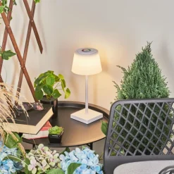 Lampe à poser Burzaco LED Blanc, 1 lumière, Changeur de couleurs