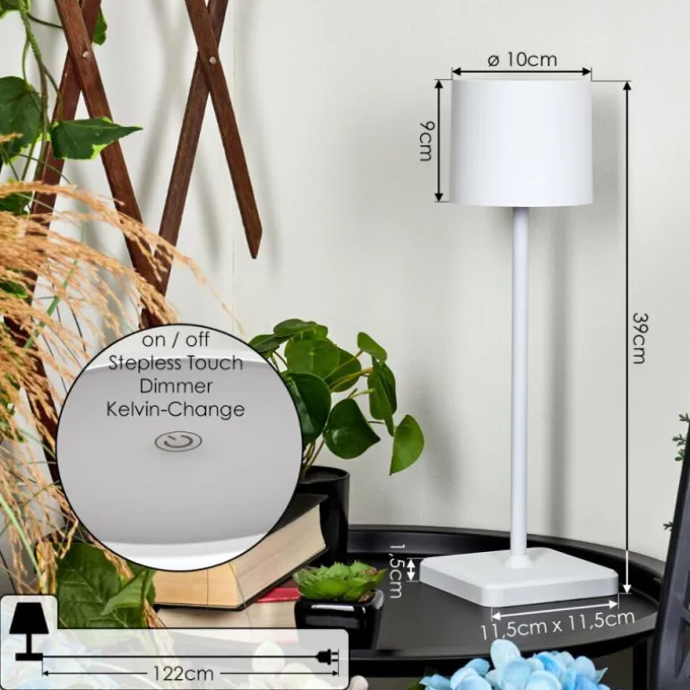 Lampe à poser Cajas LED Blanc, 1 lumière