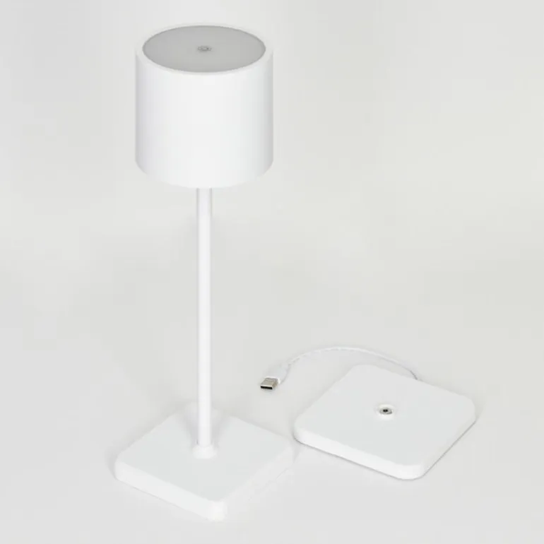 Lampe à poser Cajas LED Blanc, 1 lumière