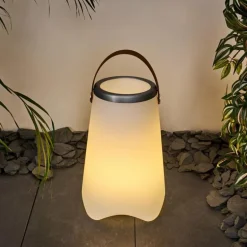 Lampe à poser Chilar LED Brun, Blanc, 1 lumière, Télécommandes, Changeur de couleurs