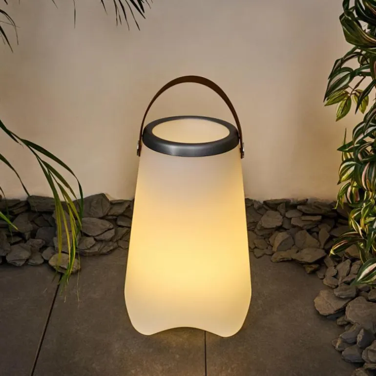 Lampe à poser Chilar LED Brun, Blanc, 1 lumière, Télécommandes, Changeur de couleurs