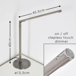 Lampe à poser Deje LED Nickel mat, 1 lumière