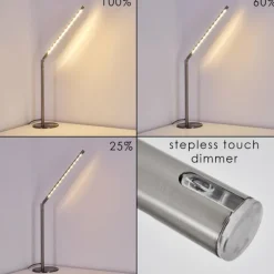 Lampe à poser Deje LED Nickel mat, 1 lumière