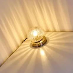 Lampe à poser Edane LED Nickel mat, 1 lumière