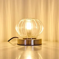 Lampe à poser Edane LED Nickel mat, 1 lumière
