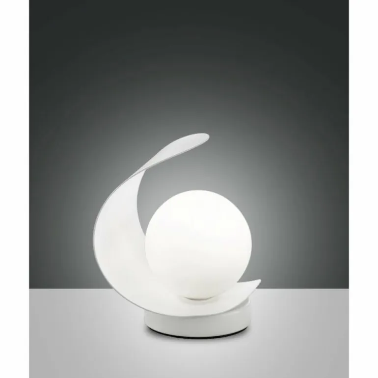 Lampe à poser Fabas Luce Adria LED Blanc, 1 lumière