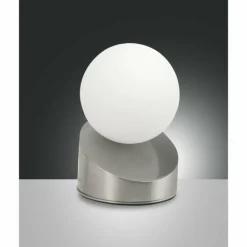 Lampe à poser Fabas Luce Gravity LED Nickel mat, 1 lumière