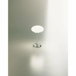 Lampe à poser Fabas Luce Jap LED Nickel mat, 1 lumière
