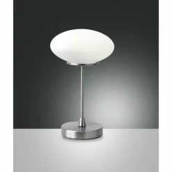 Lampe à poser Fabas Luce Jap LED Nickel mat, 1 lumière
