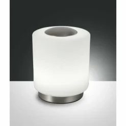 Lampe à poser Fabas Luce Simi LED Nickel mat, 1 lumière