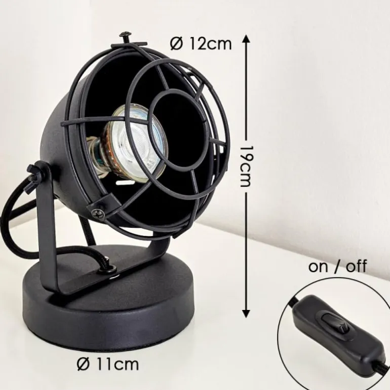 Lampe à poser Glostrup Noir, 1 lumière