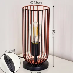 Lampe à poser Gresso Noir, 1 lumière