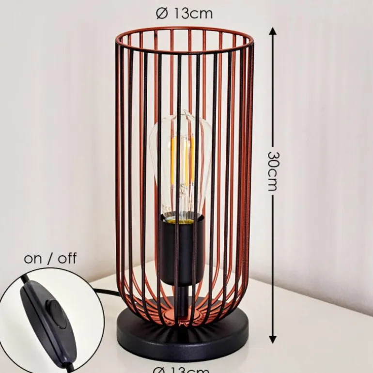 Lampe à poser Gresso Noir, 1 lumière