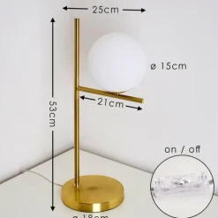 Lampe à poser Hogatza Laiton, 1 lumière