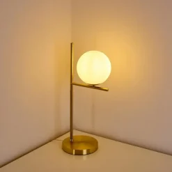 Lampe à poser Hogatza Laiton, 1 lumière