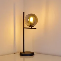 Lampe à poser Hogatza Noir, 1 lumière