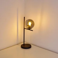 Lampe à poser Hogatza Noir, 1 lumière