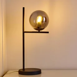 Lampe à poser Hogatza Noir, 1 lumière