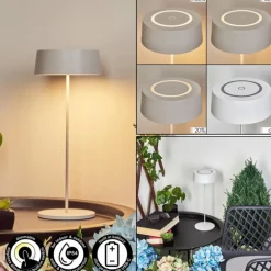 Lampe à poser Kouvi LED Blanc, 1 lumière