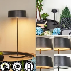 Lampe à poser Kouvi LED Noir, 1 lumière