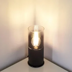 Lampe à poser Kuparuk Fumée, Noir, 1 lumière