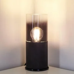 Lampe à poser Kuparuk Fumée, Noir, 1 lumière
