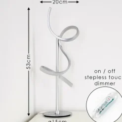 Lampe à poser Lavaca LED Argenté, 1 lumière