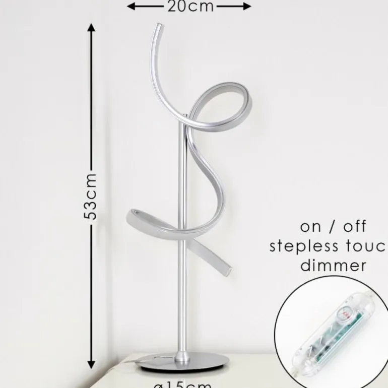 Lampe à poser Lavaca LED Argenté, 1 lumière