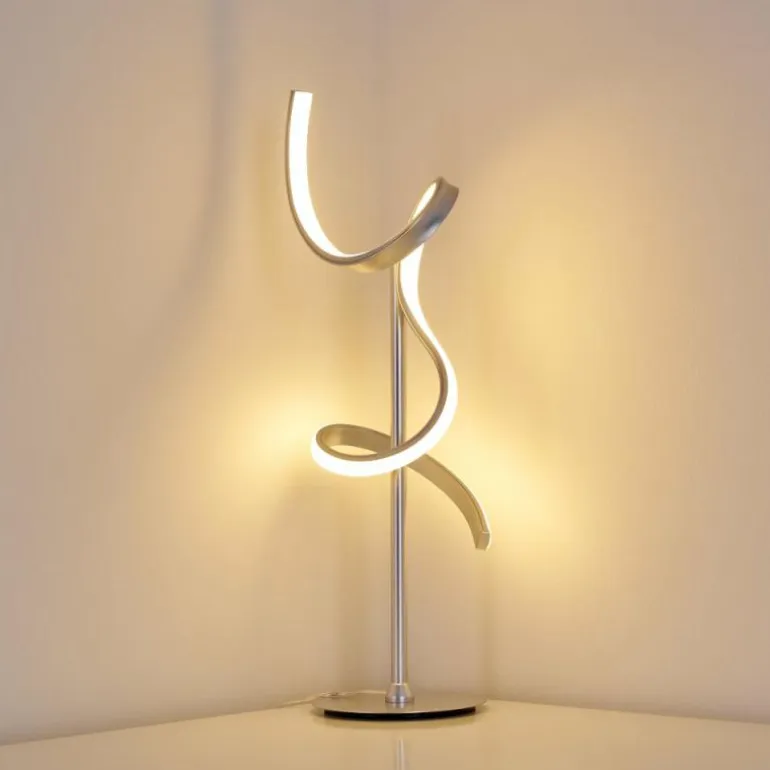 Lampe à poser Lavaca LED Argenté, 1 lumière