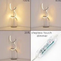 Lampe à poser Lavaca LED Argenté, 1 lumière