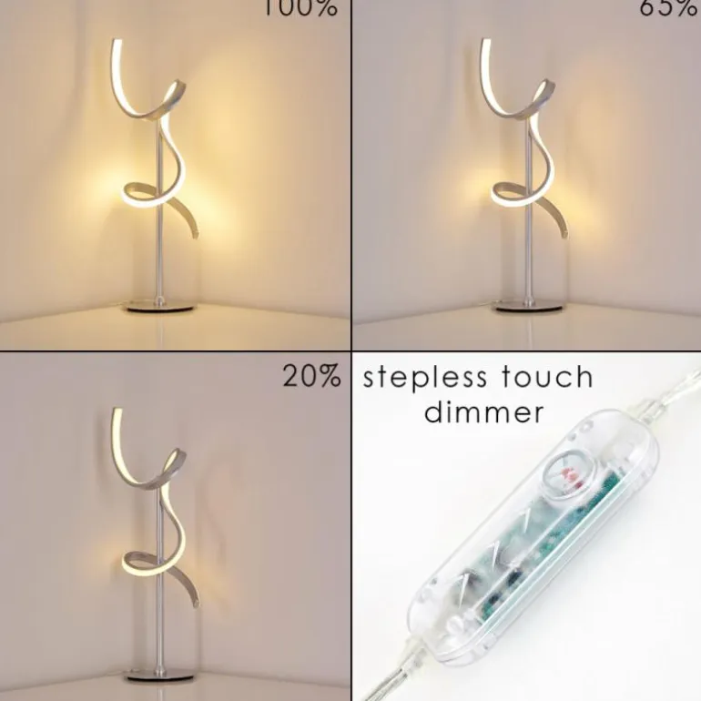 Lampe à poser Lavaca LED Argenté, 1 lumière