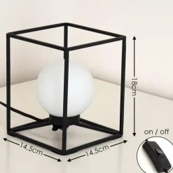 Lampe à poser Legano Noir, 1 lumière