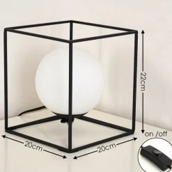 Lampe à poser Legano Noir, 1 lumière