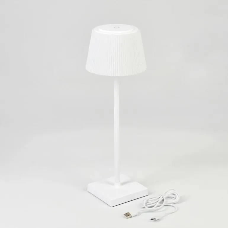 Lampe à poser Longchamps LED Blanc, 1 lumière