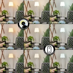 Lampe à poser Maza LED Blanc, 1 lumière