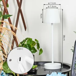 Lampe à poser Maza LED Blanc, 1 lumière