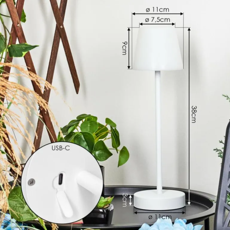 Lampe à poser Maza LED Blanc, 1 lumière
