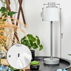 Lampe à poser Maza LED Gris, 1 lumière