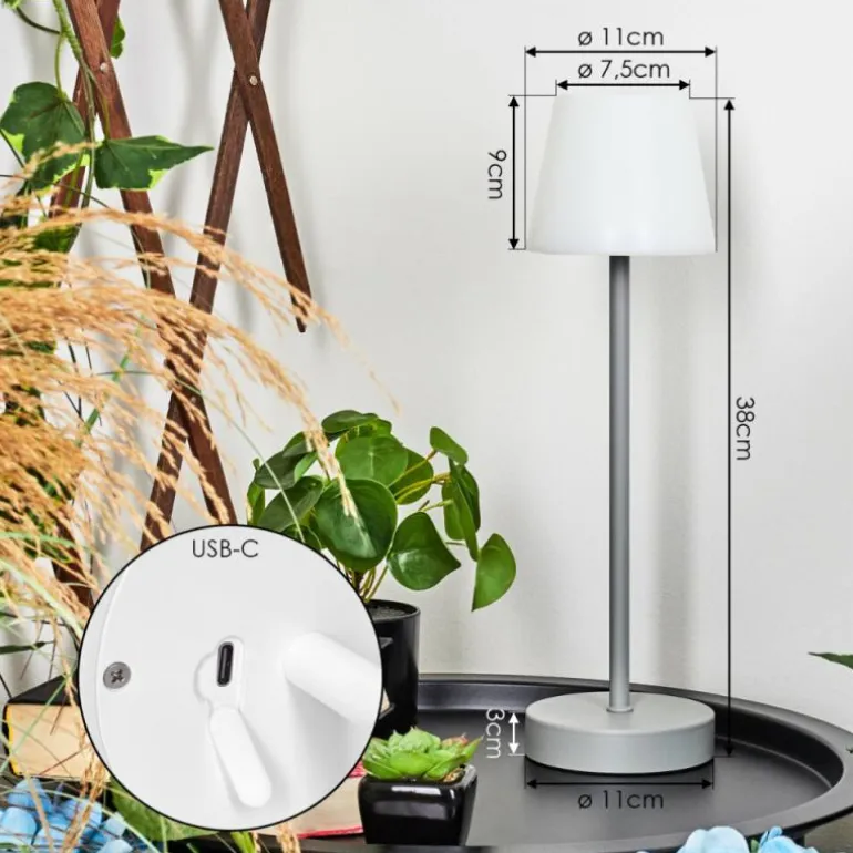 Lampe à poser Maza LED Gris, 1 lumière