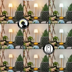 Lampe à poser Maza LED Jaune, 1 lumière
