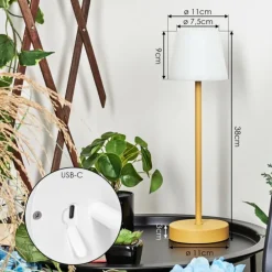 Lampe à poser Maza LED Jaune, 1 lumière