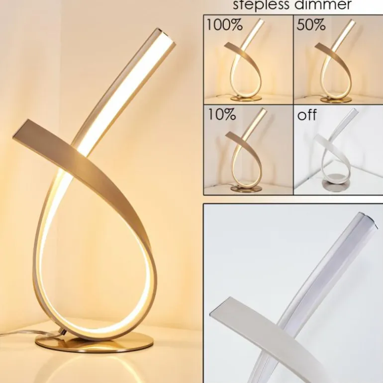 Lampe à poser Medle LED Nickel mat, 1 lumière