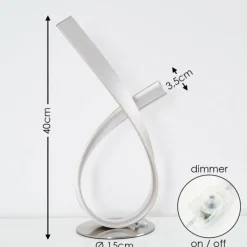 Lampe à poser Medle LED Nickel mat, 1 lumière