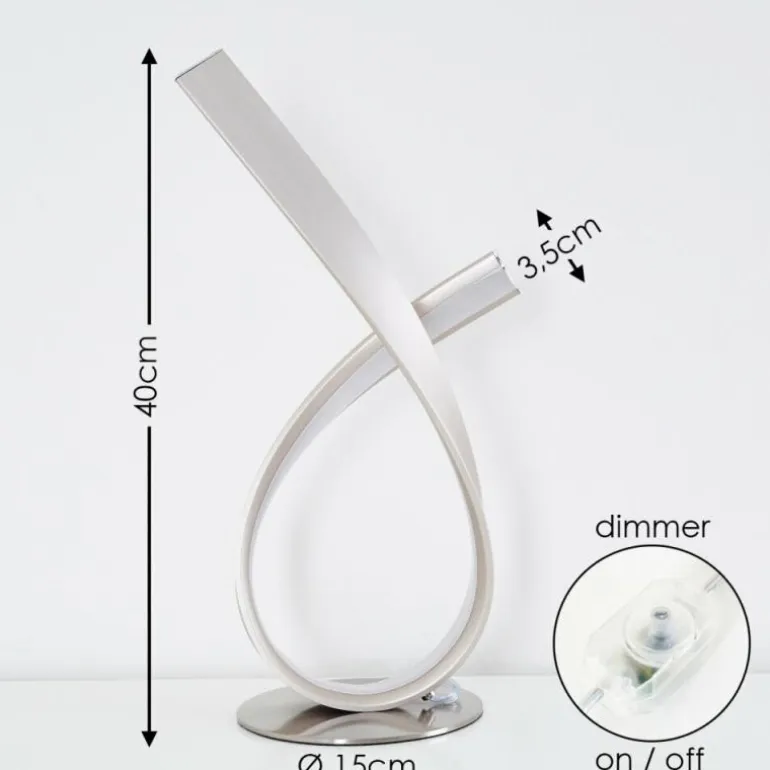 Lampe à poser Medle LED Nickel mat, 1 lumière