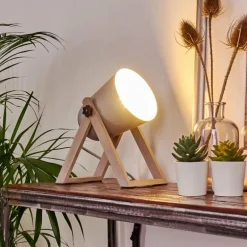Lampe à poser Novilly Bois clair, 1 lumière