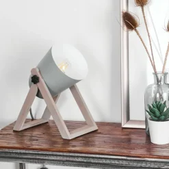 Lampe à poser Novilly Bois clair, 1 lumière