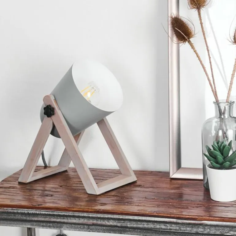 Lampe à poser Novilly Bois clair, 1 lumière